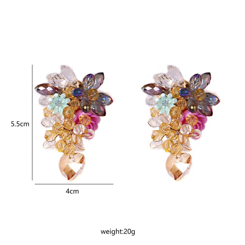 Bohemia Acrylic Flower Earrings - Sexikinis Swim