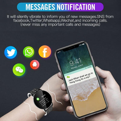 New Bluetooth Smart Watch For Men and Woman With Multifunction Blood Pressure Smartwatch  Sport Tracker Band For Android IOS and WhatsApp Connection