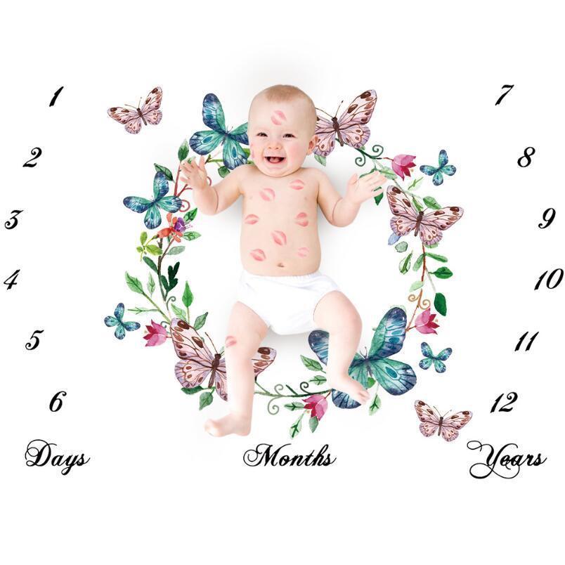 Newborn baby Monthly Growth  Blanket Photography Props Background Cloth For Baby