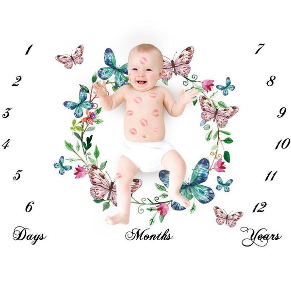 Newborn baby Monthly Growth  Blanket Photography Props Background Cloth For Baby