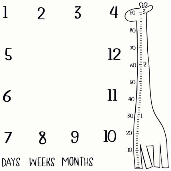 Newborn baby Monthly Growth  Blanket Photography Props Background Cloth For Baby