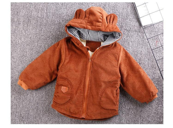 Infant Baby Jacket  Autumn Winter Hooded Outerwear Coat / Newborn Jacket.