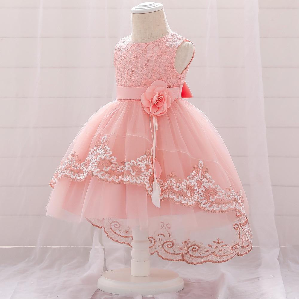 New Baby  Lace  Gown Clothes Embroidered Tail Princess Unique  Dress Perfect Gift For Girls