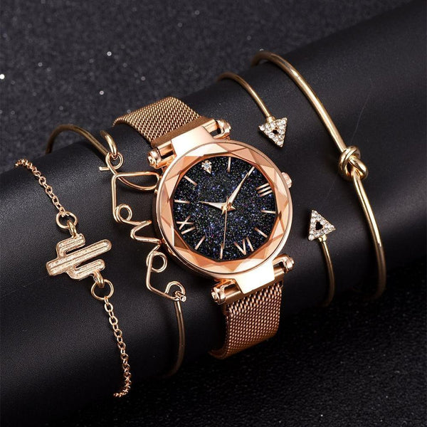 New STEVVEX Luxury Women Watches Magnetic Starry Sky Female Clock Quartz Wristwatch Fashion Ladies Wrist Watch For Women and Girls