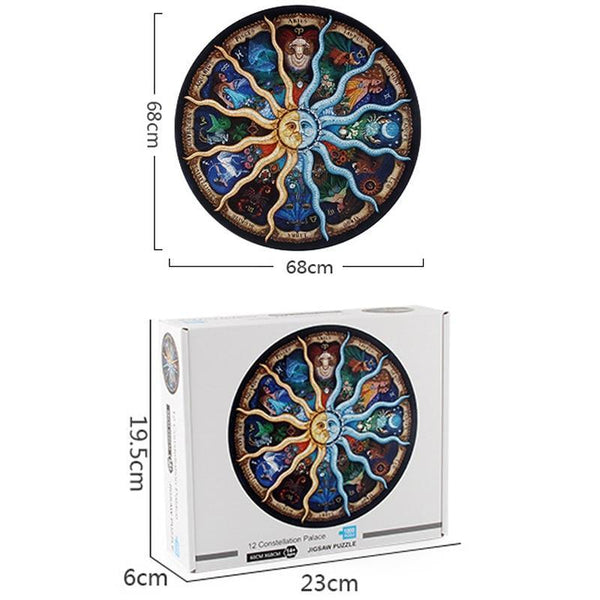 1000pcs Modern Round Puzzles Toys Puzzles Educational Toys Puzzles For Adults Interesting Goods Learning And Education Moon and Planets Puzzles