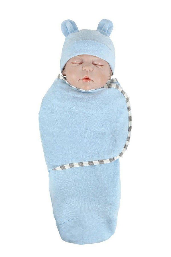 Newborn Wrapping Swaddle Baby Envelop Wrap Blanket Baby Hat Sleeping Bag Set Sleep Bag