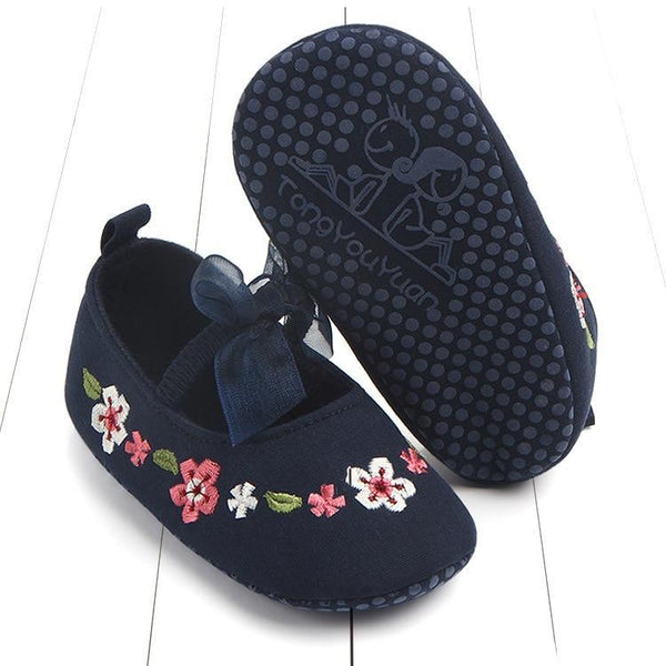 Newborn First Walkers Toddler Shoes Non-slip Baby Girls Kids Floral Shoes Princess Shoes Soft Sole Kids Toddler Infant Boots