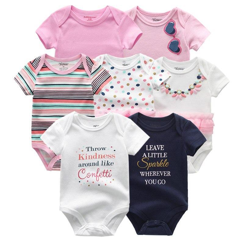 Unisex Newborn Baby Rompers Clothing Infant Jumpsuits 100%Cotton Children 7Pcs/Lot Set for Girls and Boys Jumpsuits For Kids