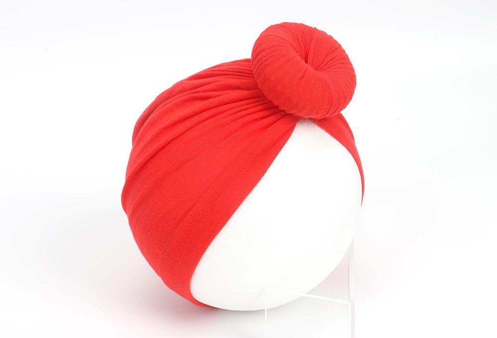 Newborn Toddler Kids Turban Cotton Beanie Hat Winter Cap Knot Solid Soft Sleeping Caps For Kids
