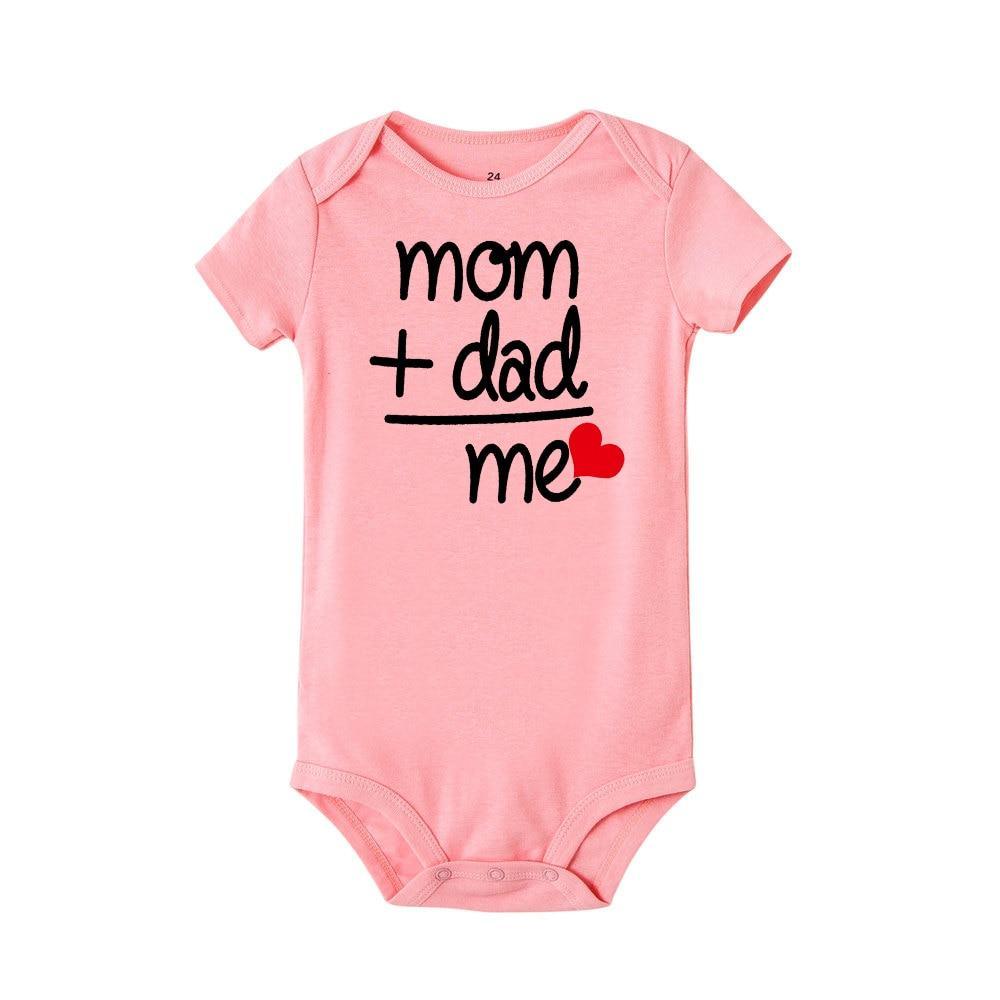 Modern Newborn Toddler Baby Boy Girl Dad +Mom Outfit Costume Romper Short Sleeve Clothes Jumpszuit for Baby Girl and Baby Boys