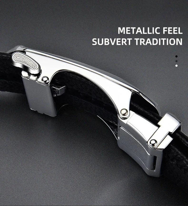 Belts for 3.5cm Width Sports Car Brand Fashion Automatic Buckle Black Genuine Leather Men's Jeans High Quality Waist Male Strap