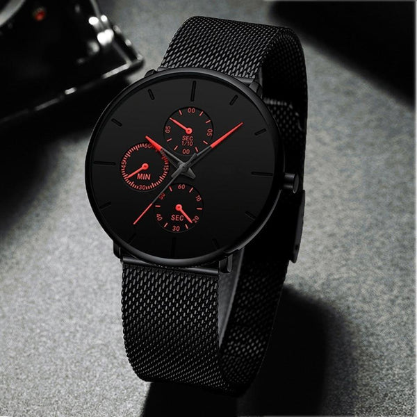 Relogio Masculino Unisex  Woman and Men Quartz Watch In Casual Slim Mesh Style Designer Sport Watch