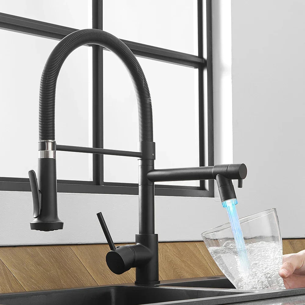 Black Dual Spout Faucet