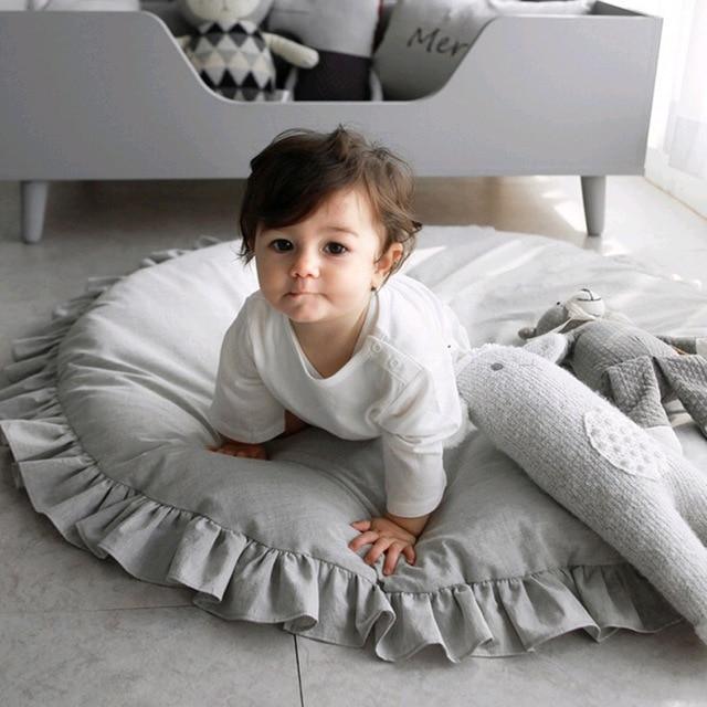 Baby Toys Mat Kids Rug Baby Play Mat Newborn Padded Children' Mat Soft Cotton Crawling Mats Round Carpet Room Decor For Baby