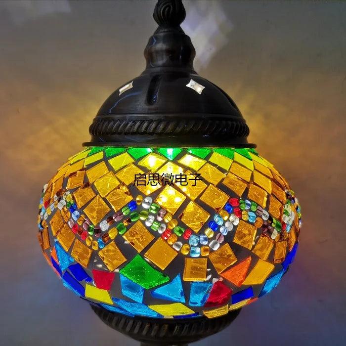 New style Turkey Ethnic Customs Handmade Lamp Romantic Cafe Restaurant Bar Tree Pendant Light Bar Mosaic Pendant Lamp