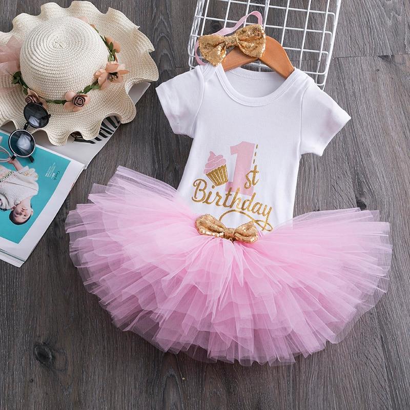 Modern Unicorn Baby Kids 1st year Girls Dress For Birthday Party Outfits Infant Princess Girls Clothes 12 Months Kids
