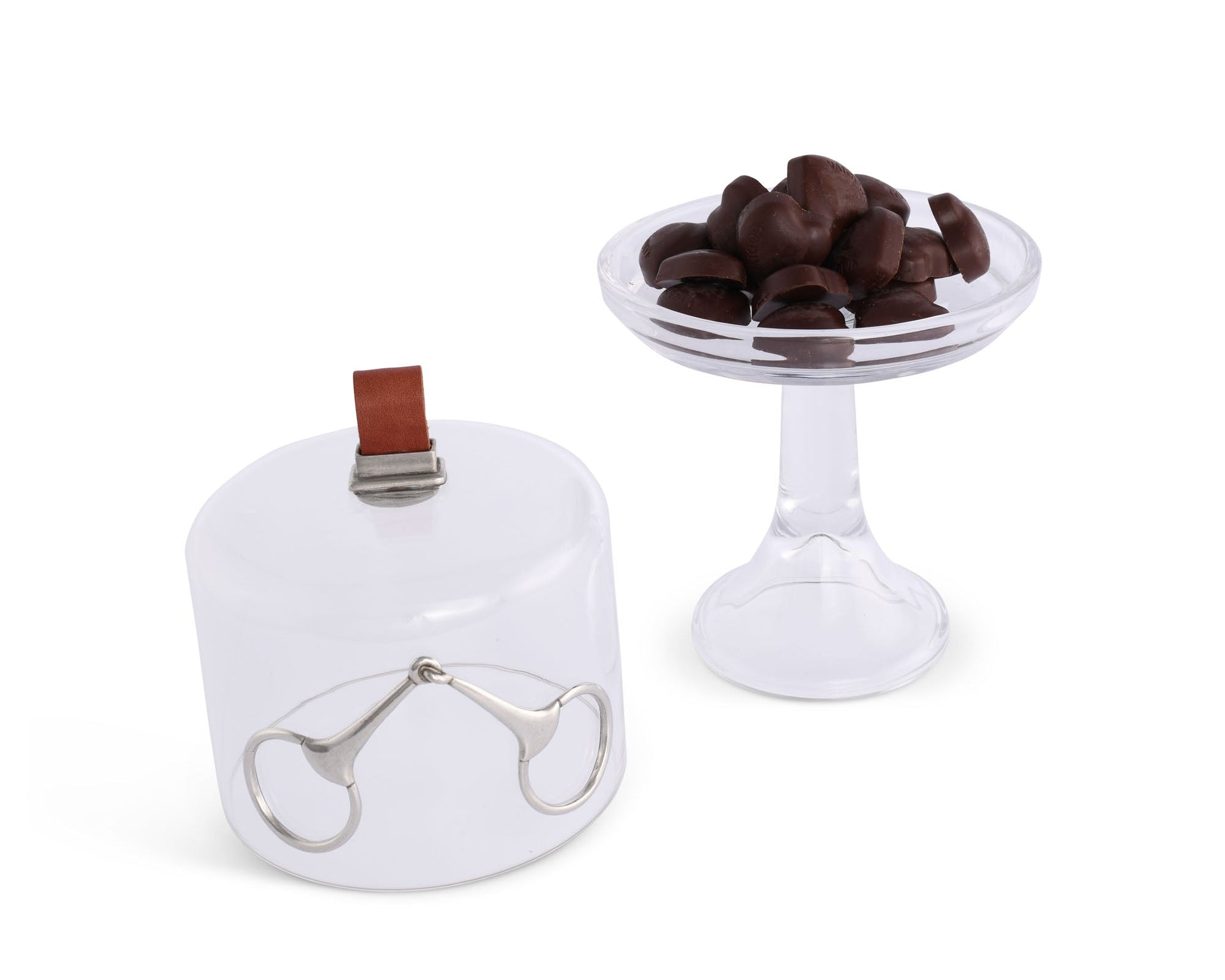 Equestrian Horse Bit Glass Covered Cake / Dessert Stand