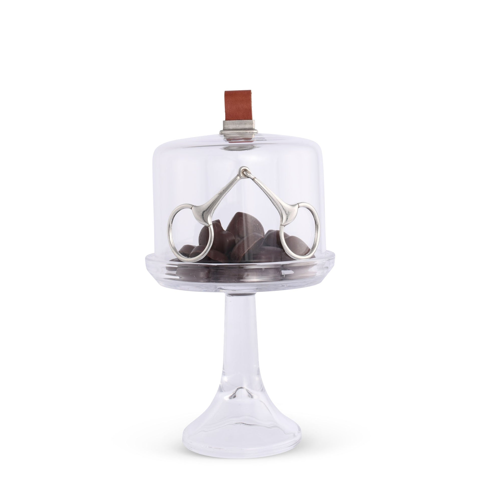 Equestrian Horse Bit Glass Covered Cake / Dessert Stand