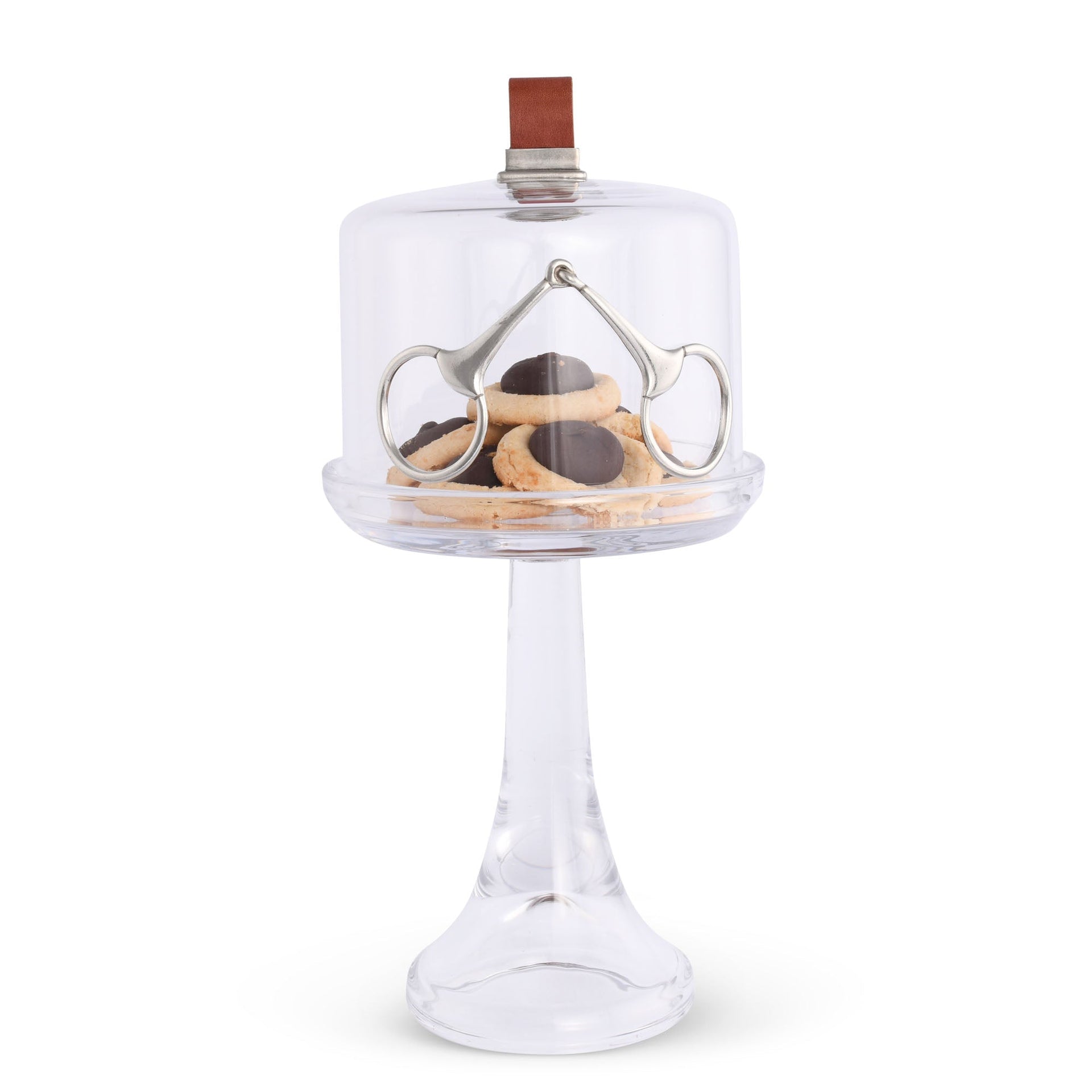 Equestrian Horse Bit Glass Covered Cake / Dessert Stand