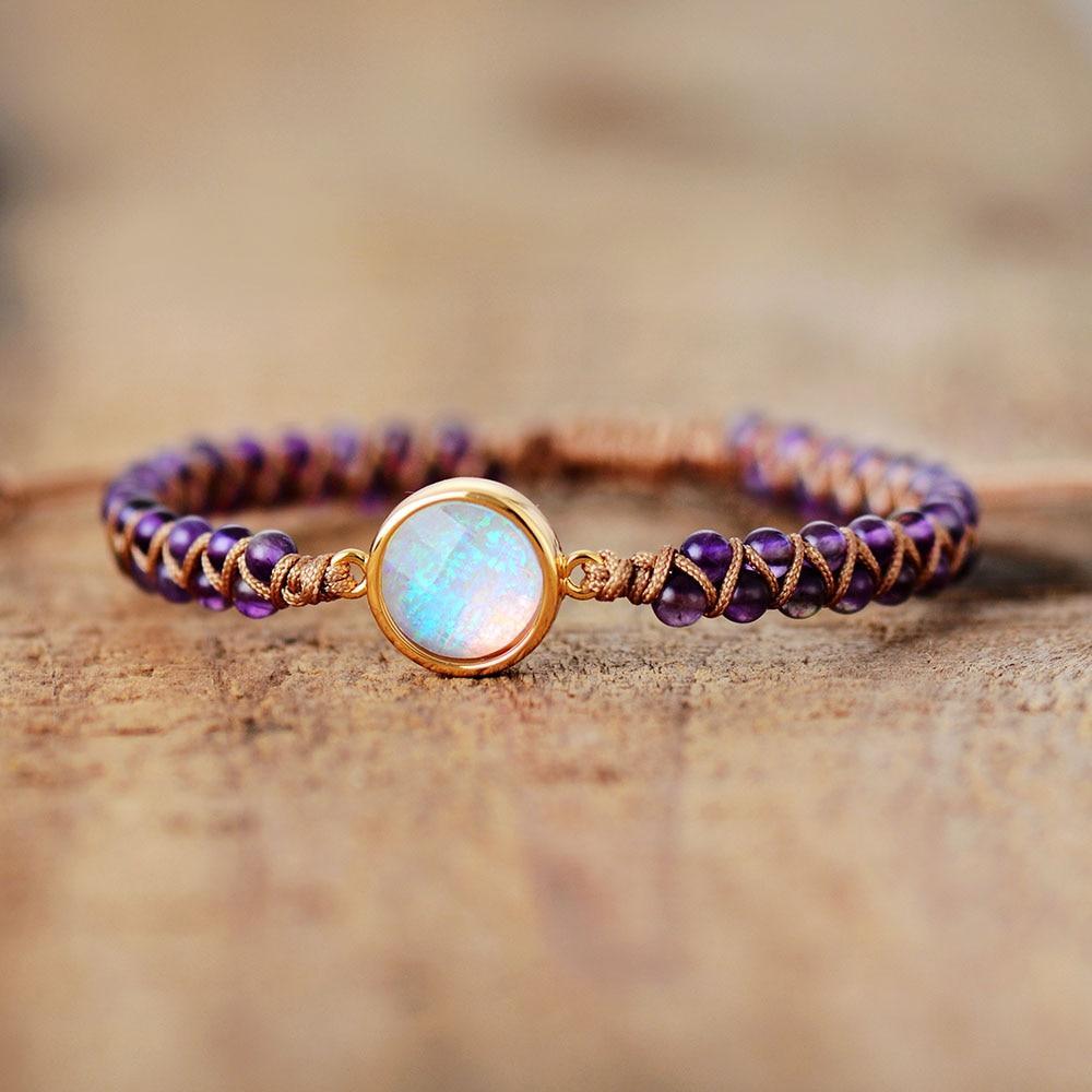 Handmade Luxury Wax  Elegant Bracelet With Stone In Modern Colorful Design For Woman and Ladies