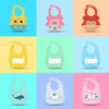 Adjustable Oil-proof  Food Grade Silicone Drool bib Soft And Comfortable Saliva Towel Lunch Baby Bib For Babies and Kids
