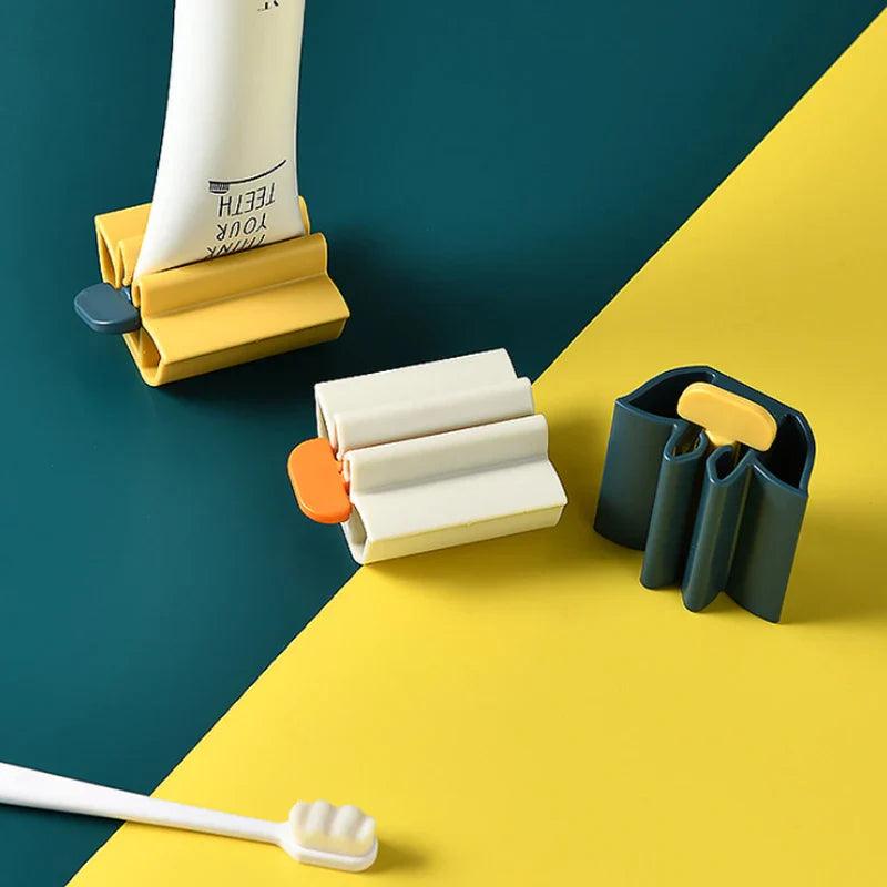 New Bathroom Accessories Toothpaste Squeezer Tooth Paste Dispenser Tube Squeezer Facial Cleanser Press Rolling Holder for Kids