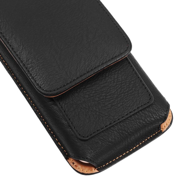 Universal Leather Case for iPhone Mens PU Leather Vertical Case with Belt Clip for iPhone Waist Pack Belt Clip Bag for 3.5-6.3