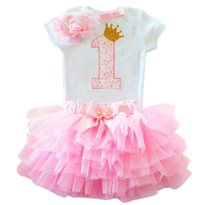New Trend Dress For Baby Girls First 1st Birthday Baby Clothing Toddler Summer Clothes For Birthday Party
