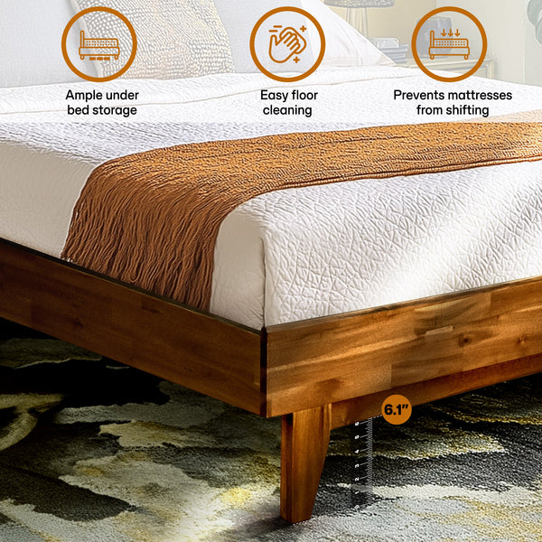 Acacia Aurora Solid Wood Bed Frame