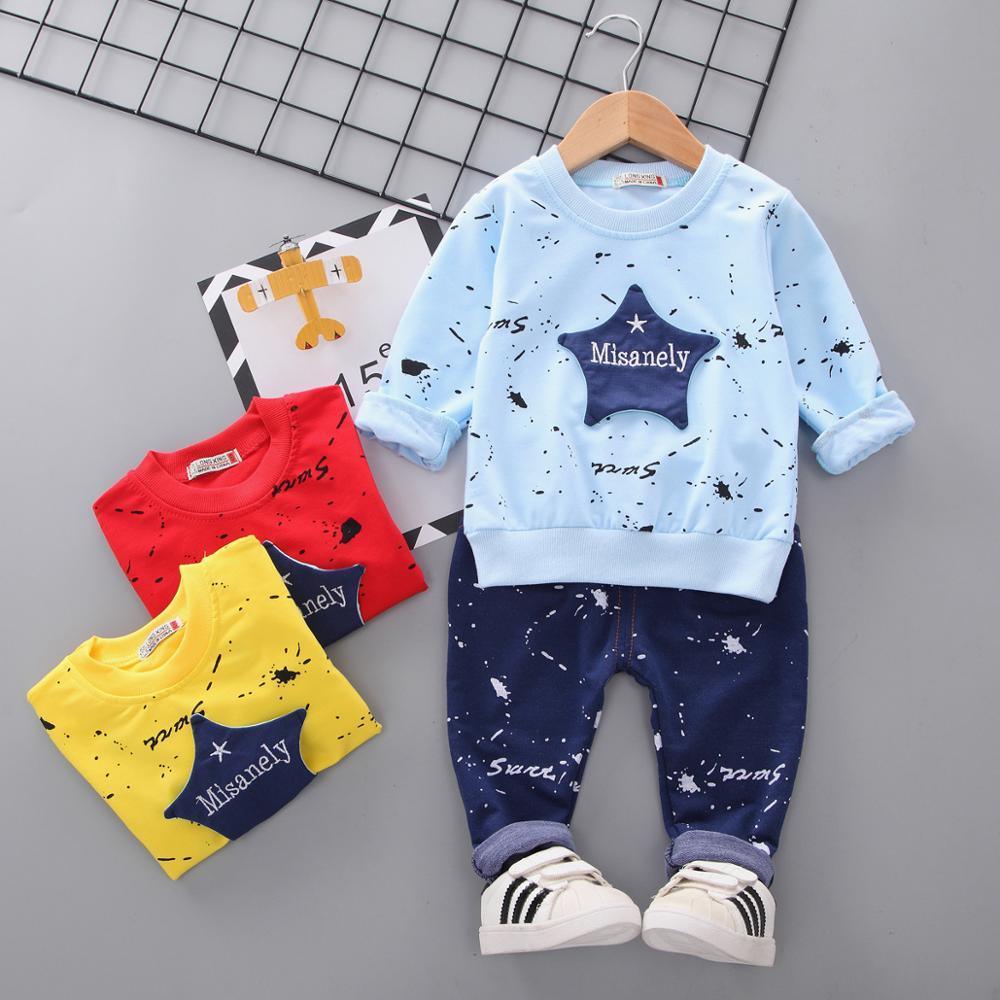 Baby Boys Costume Letter Tracksuit Tops Pants 2PCS Children Boy spring Outfits In Modern Sport Deisgn Made for Kids