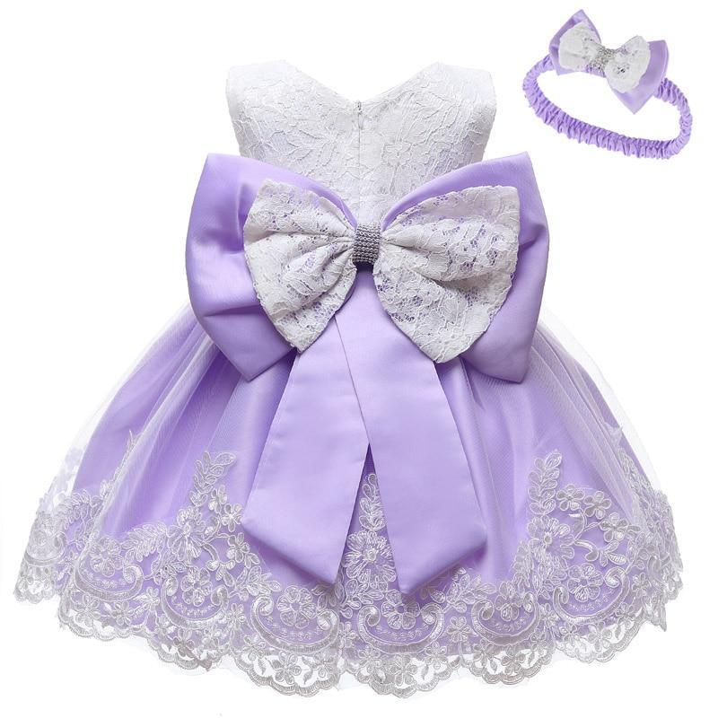 Luxury Modern Baby Girl Christmas Dress Newborn Baby Girls Bow Dresses For Baby 1st Year Birthday Party