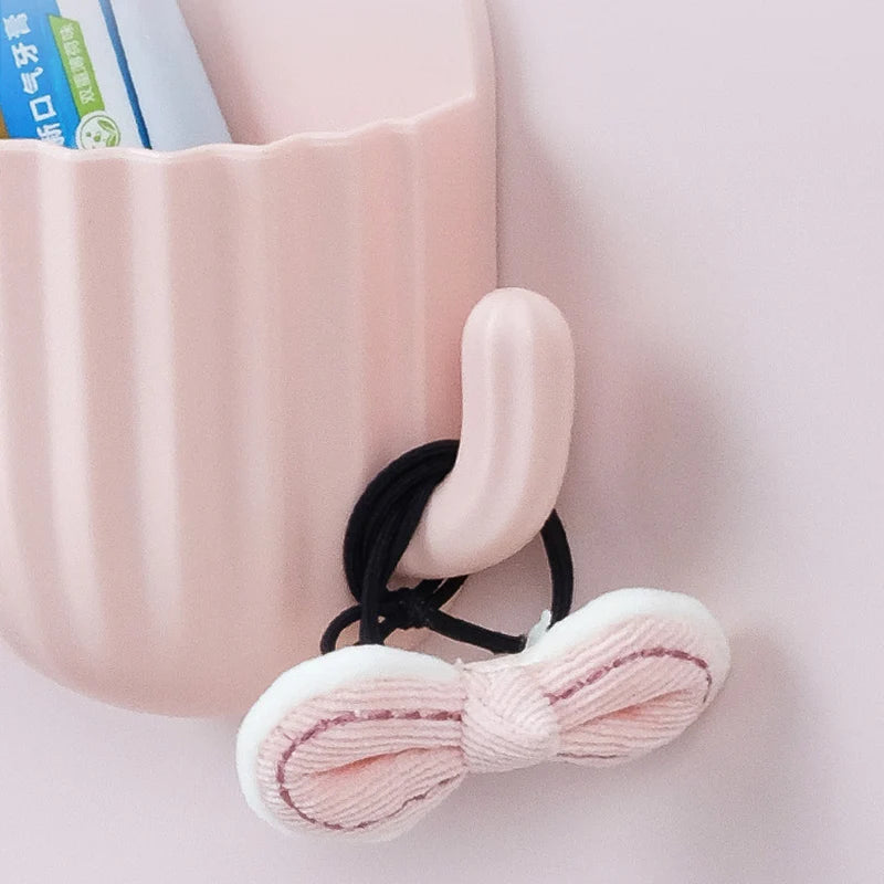 Self-adhesive Storage Rack for Kitchen, Bathroom Toothbrush Storage, Wall-mounted Holder, Bottom Hole Design, Home