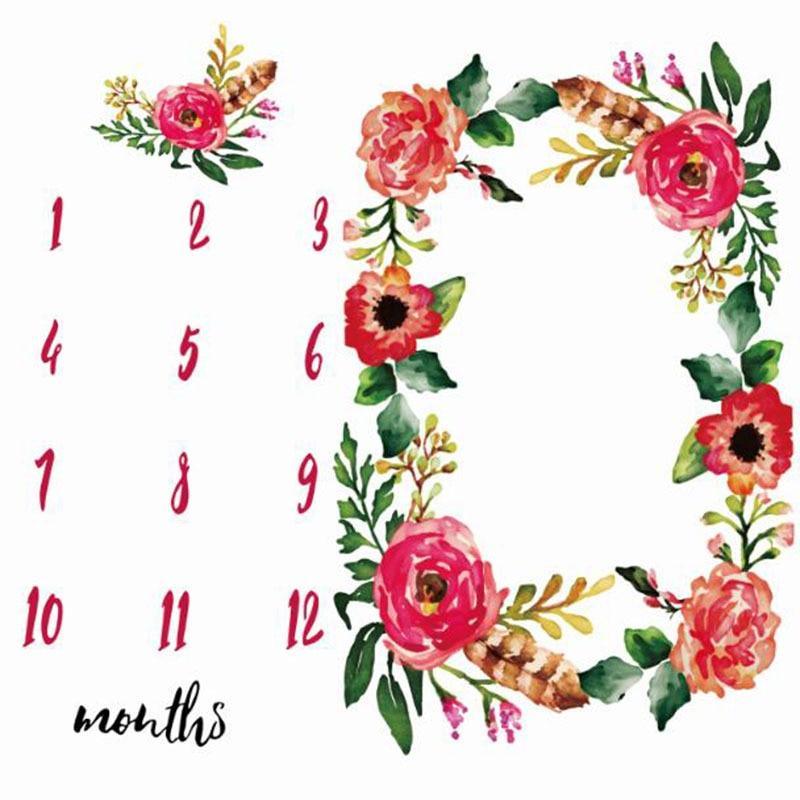 Newborn baby Monthly Growth  Blanket Photography Props Background Cloth For Baby