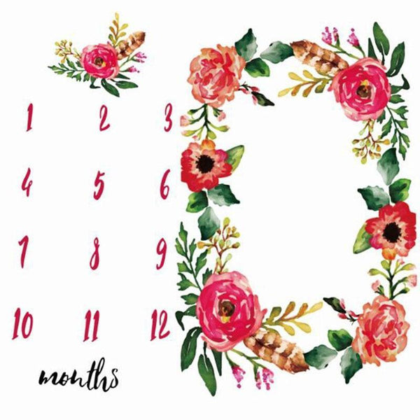 Newborn baby Monthly Growth  Blanket Photography Props Background Cloth For Baby