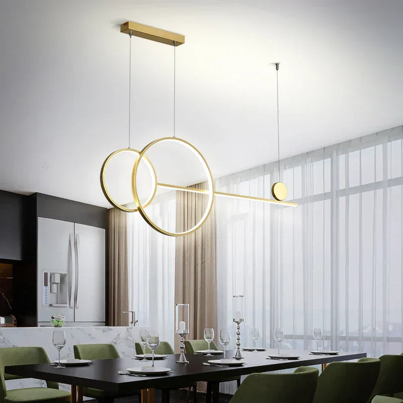Brass Ring Chandelier
