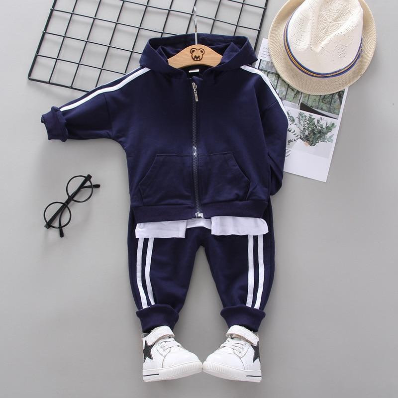 Baby Boys Costume Letter Tracksuit Tops Pants 2PCS Children Boy spring Outfits In Modern Sport Deisgn Made for Kids
