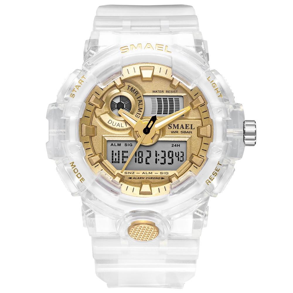 Sport Digital Watch for Men and Woman With Luminous Dual Time Waterproof 5 Bar Modern Men's Military Wristwatch WIth Night Mode