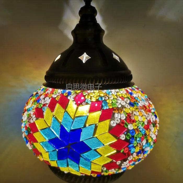 New style Turkey Ethnic Customs Handmade Lamp Romantic Cafe Restaurant Bar Tree Pendant Light Bar Mosaic Pendant Lamp