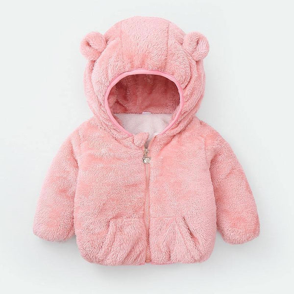Shiny Toddler Baby Warm Hooded Coat Winter Outerwear Infant Clothes Cute Jacket Baby Clothes For Girls
