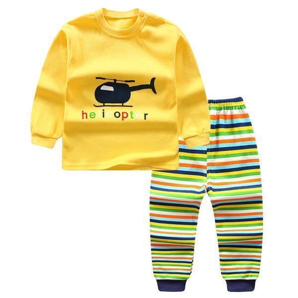 Baby Boy Clothes Cotton Clothing Sets Cartoon Long-sleeved T-shirt Pants Infant Clothes 2pcs Ste For Boys and Girls Kids