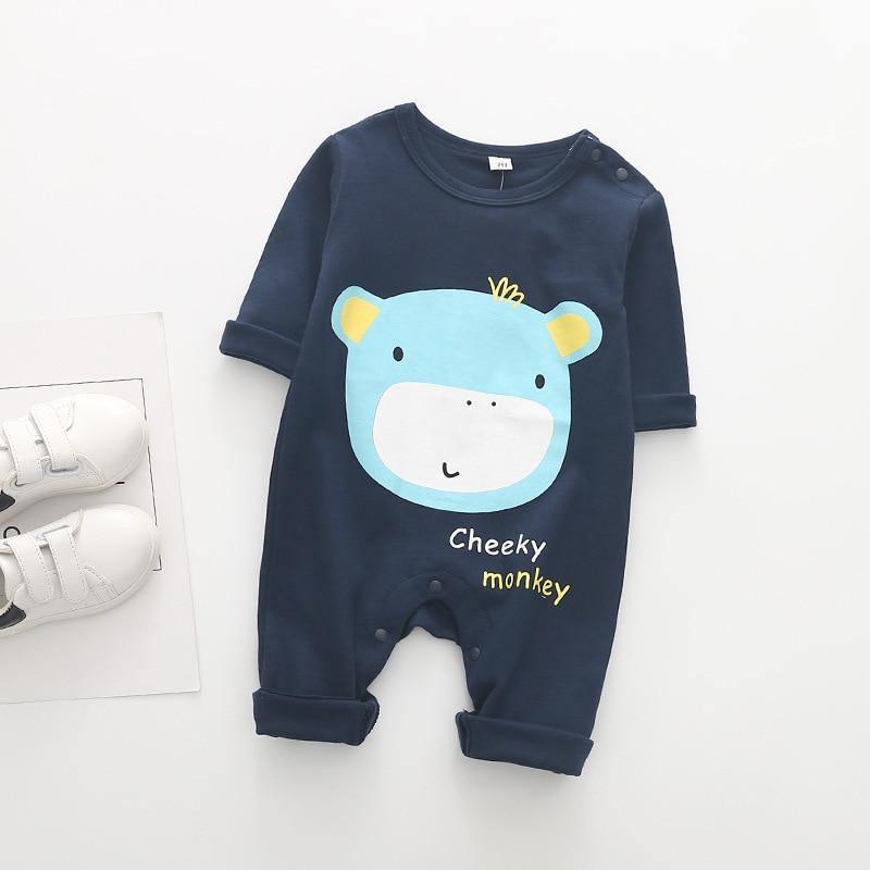 Fashion Trend Stevvex Cute Animals Spring Romper Newborn Baby Clothes Kids Long Sleeve Underwear Cotton Boys Clothes Romper For Kids