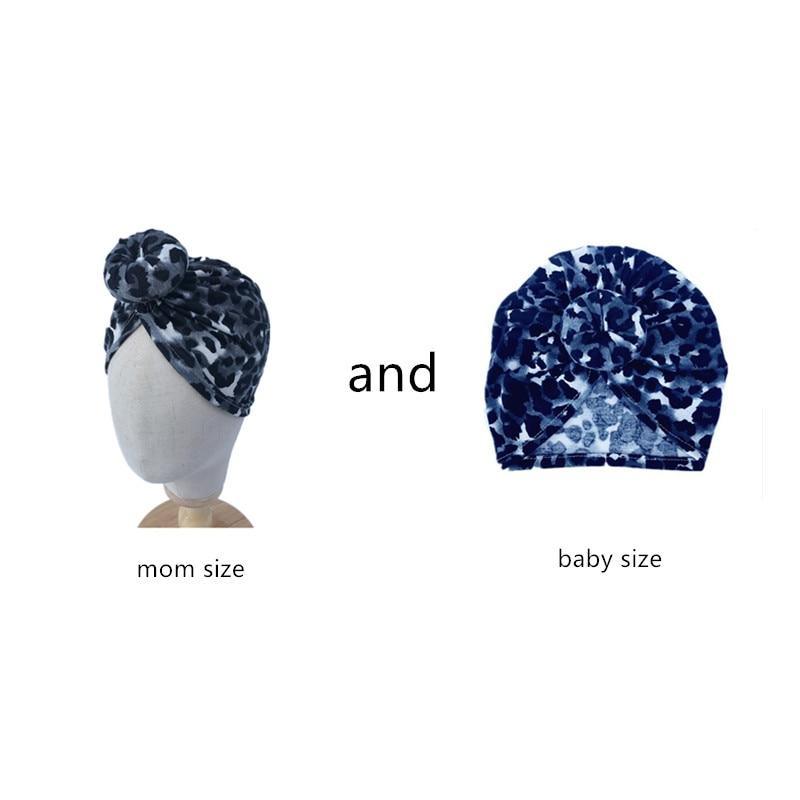 Luxury Mdoern Set 2PCS Baby and Mom Headbands Set Flower Bowknot Newborn Turban Cross-tied Mommy Headband Bow