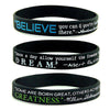 Dream Greatness Believe Motivation Silicone Rubber Bracelets Perfect Gift For Men And Women Cool Style