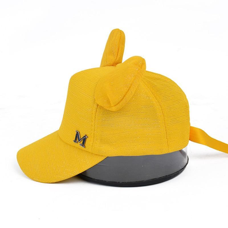 Luxury Modern Shiny Kids Baby Hat With Ear Letter Summer Baby Girl Boy Sun Hat Baseball Caps Cotton For Kids