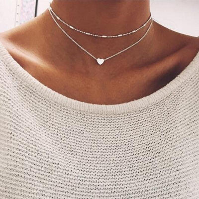 Modern Vintage Multilayer Crystal Gold Choker Pendant Necklace For Women Luxury Jewelry Perfect Gift Cool Style