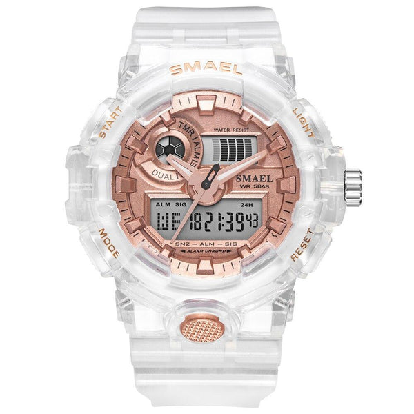 Sport Digital Watch for Men and Woman With Luminous Dual Time Waterproof 5 Bar Modern Men's Military Wristwatch WIth Night Mode