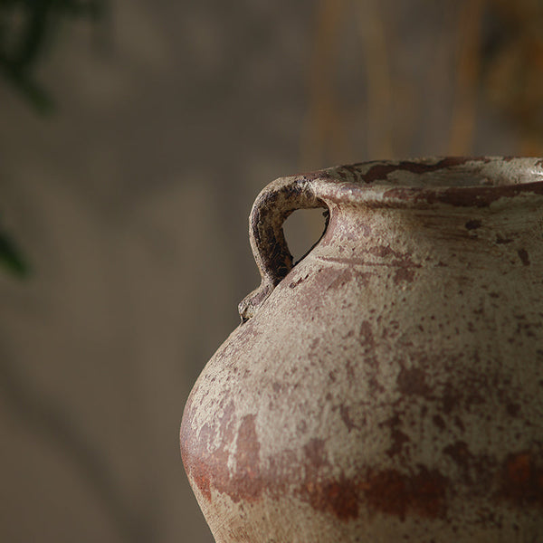 Antique-Style Rustic  Vase with Double Handles VagabondVintage