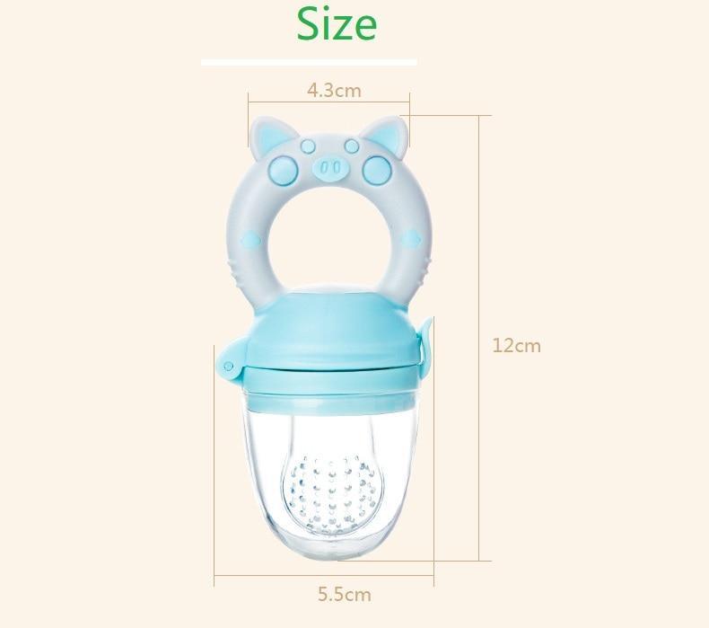 Silicone Baby Pacifier Feeder Cartoon Animal Infant Nipple Holder Newborn Fruit pacifier Tetine Silicona Nipple Bit
