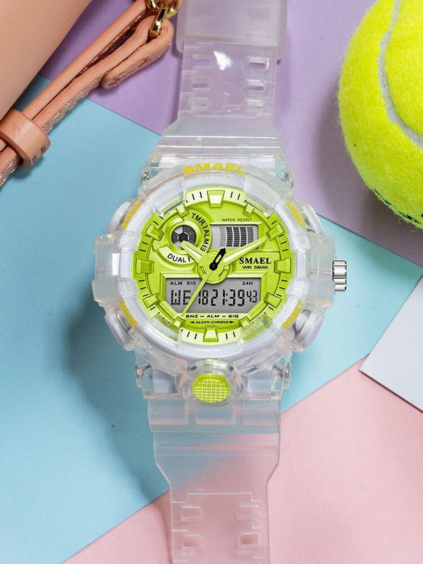 Sport Digital Watch for Men and Woman With Luminous Dual Time Waterproof 5 Bar Modern Men's Military Wristwatch WIth Night Mode