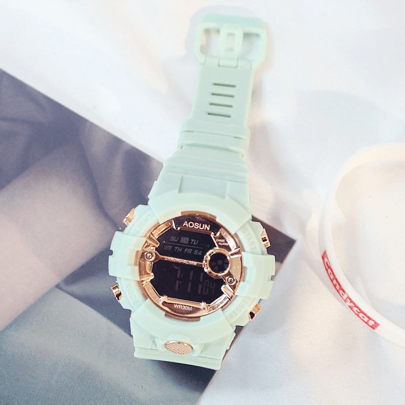 Electroic Shock Digital Watch Unisex Sports Waterproof  Watch With LED Colorful Mode Wristwatch For  Men and woman